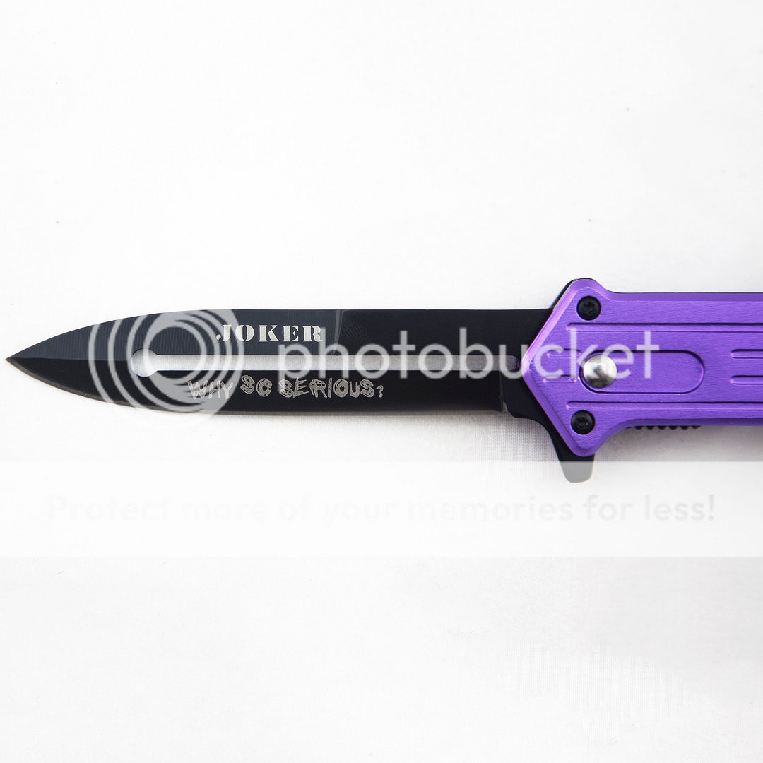JOKER 7.5" TAC FORCE PURPLE SPRING OPEN ASSISTED STILETTO FOLDING